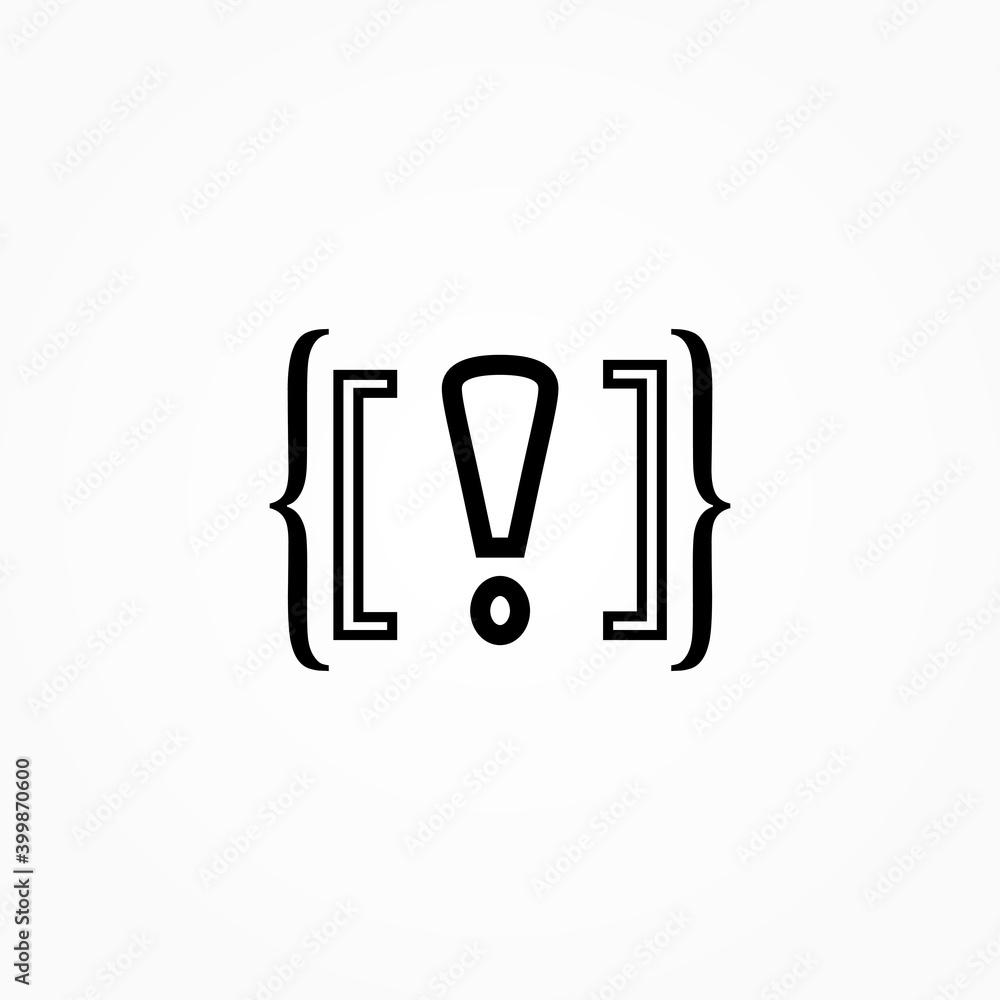 Poster information error line coding icon