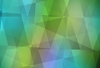 Light Blue, Yellow vector abstract polygonal template.