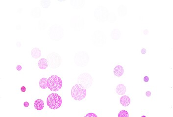 Light Purple, Pink vector pattern with spheres.