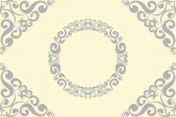 Background with victorian style. Lace or carved illustrations for frames and ethnic decorations