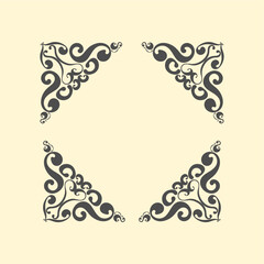 Background with victorian style. Lace or carved illustrations for frames and ethnic decorations