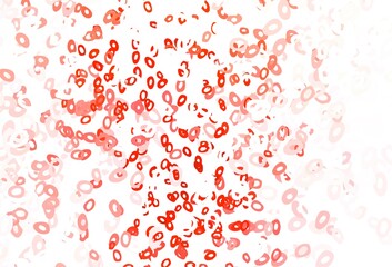 Light Red vector background with bubbles.