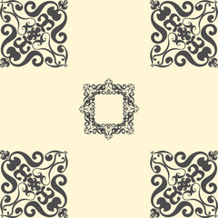 Background with victorian style. Lace or carved illustrations for frames and ethnic decorations