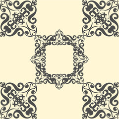 Background with victorian style. Lace or carved illustrations for frames and ethnic decorations