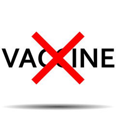 anti vaccine say no to vaccine sign template vector isolated in white background