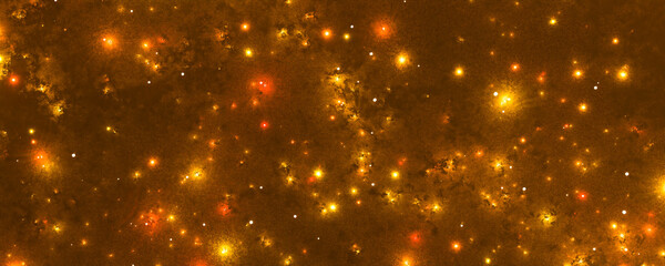 red and yellow particles sparks dark low key lighting background 3d render illustration