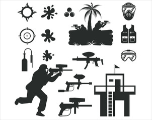 set icons of paintball