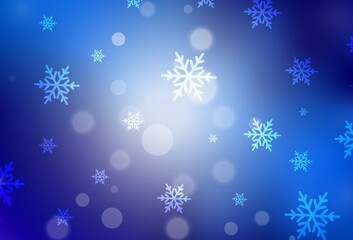 Light BLUE vector template in carnival style.