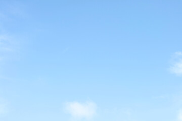 Beautiful blue sky with clouds on bright  sunny day