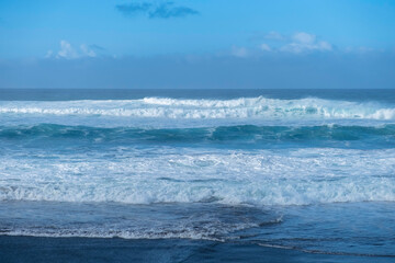 Waves at the Atlantic Ocean at the north shore side of São Miguel island, Azores, Portugal