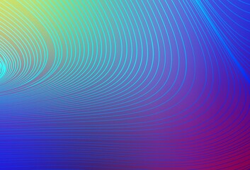 Light Multicolor vector background with wry lines.