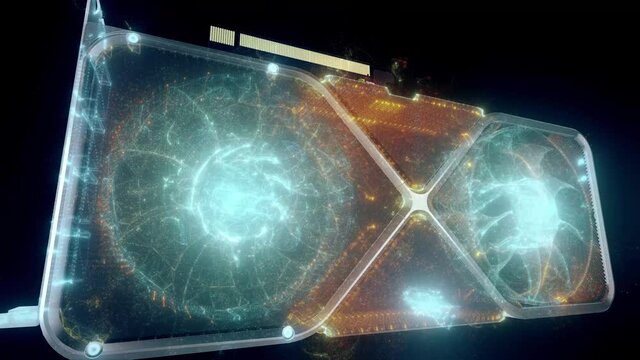 High Technology Ray Tracing Graphics Card. High quality 4k footage