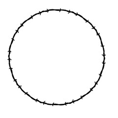 Circle of barbed wire