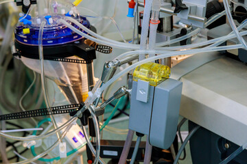 Artificial blood circulation apparatus during the heart surgery working ecmo machine in intensive...