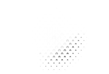Light Gray vector backdrop with rainbows, clouds.