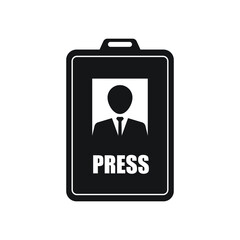 Id card icon design. Identity tag vector illustration on isolated background. 