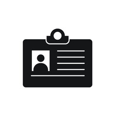 Id card icon design. Identity tag vector illustration on isolated background. 