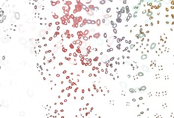 Light Pink, Yellow vector backdrop with dots.