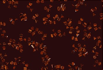 Light Orange vector template with crystals, circles, squares.