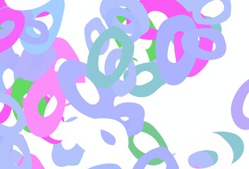 Light Multicolor, Rainbow vector background with bubbles.