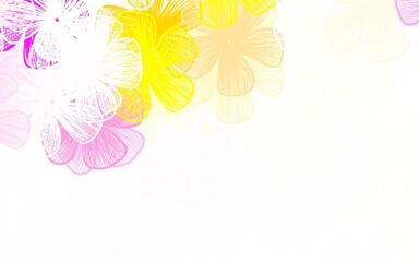 Light Multicolor vector natural background with flowers