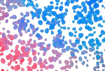 Light Blue, Red vector template with bubble shapes.