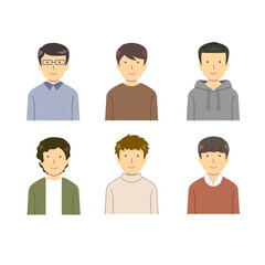 Person illustration material set: Vector