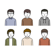 Fototapeta premium Person illustration material set: Vector