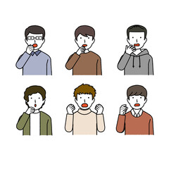 Surprise material illustration set: Vector