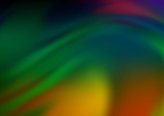 Dark Multicolor, Rainbow vector pattern with bent ribbons.