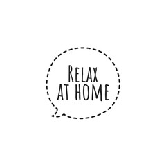 ''Relax at home'' Lettering