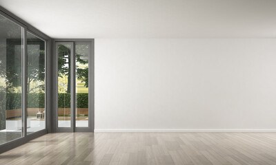 The living room and mock up style interior design and wall texture background 