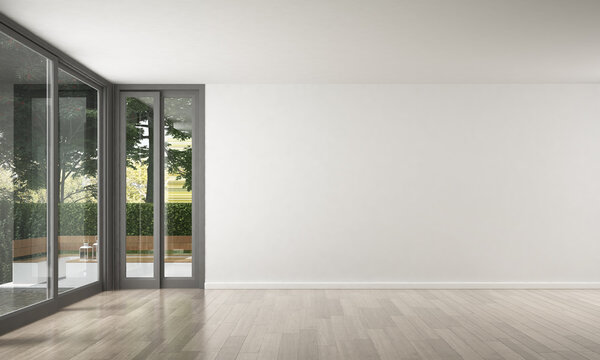 The living room and mock up style interior design and wall texture background 