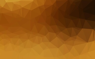 Dark Yellow, Orange vector polygon abstract backdrop.