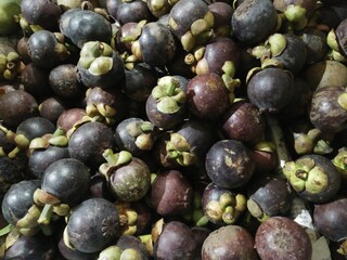 bunch of mangosteens fruit 