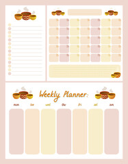 Set of planner templates.