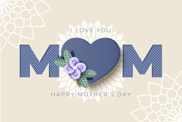 Happy Mothers Day Greeting Card Background.