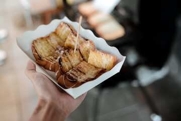 bread toast on white dish