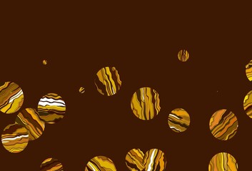 Light yellow, orange vector background with bubbles.