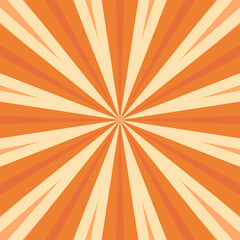 Orange sun burst cartoon background 