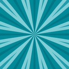 Blue sun burst cartoon background 