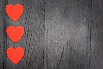 heart on a wooden background