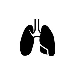 lungs icon vector symbol template