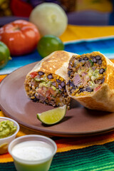 Grilled Steak Burrito with Avocado and Pico De Gallo