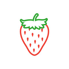 Strawberry icon design template vector isolated illustration