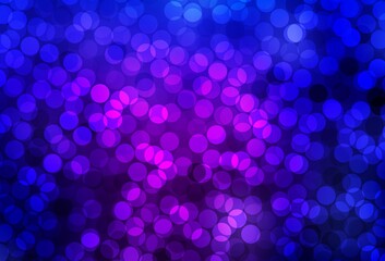 Dark Purple, Pink vector background with spots.