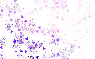 Light Red vector background with abstract shapes.