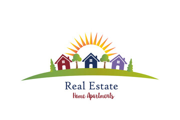 Real estate house logo vector icon