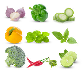 vegetable isolated on white background.