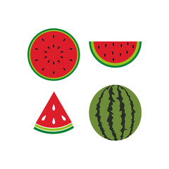 Watermelon icon design template vector isolated illustration